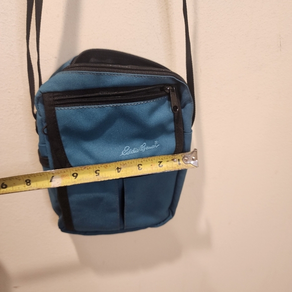 Eddie Bauer Compact Blue Crossbody Bag with Black Strap - Picture 10 of 16